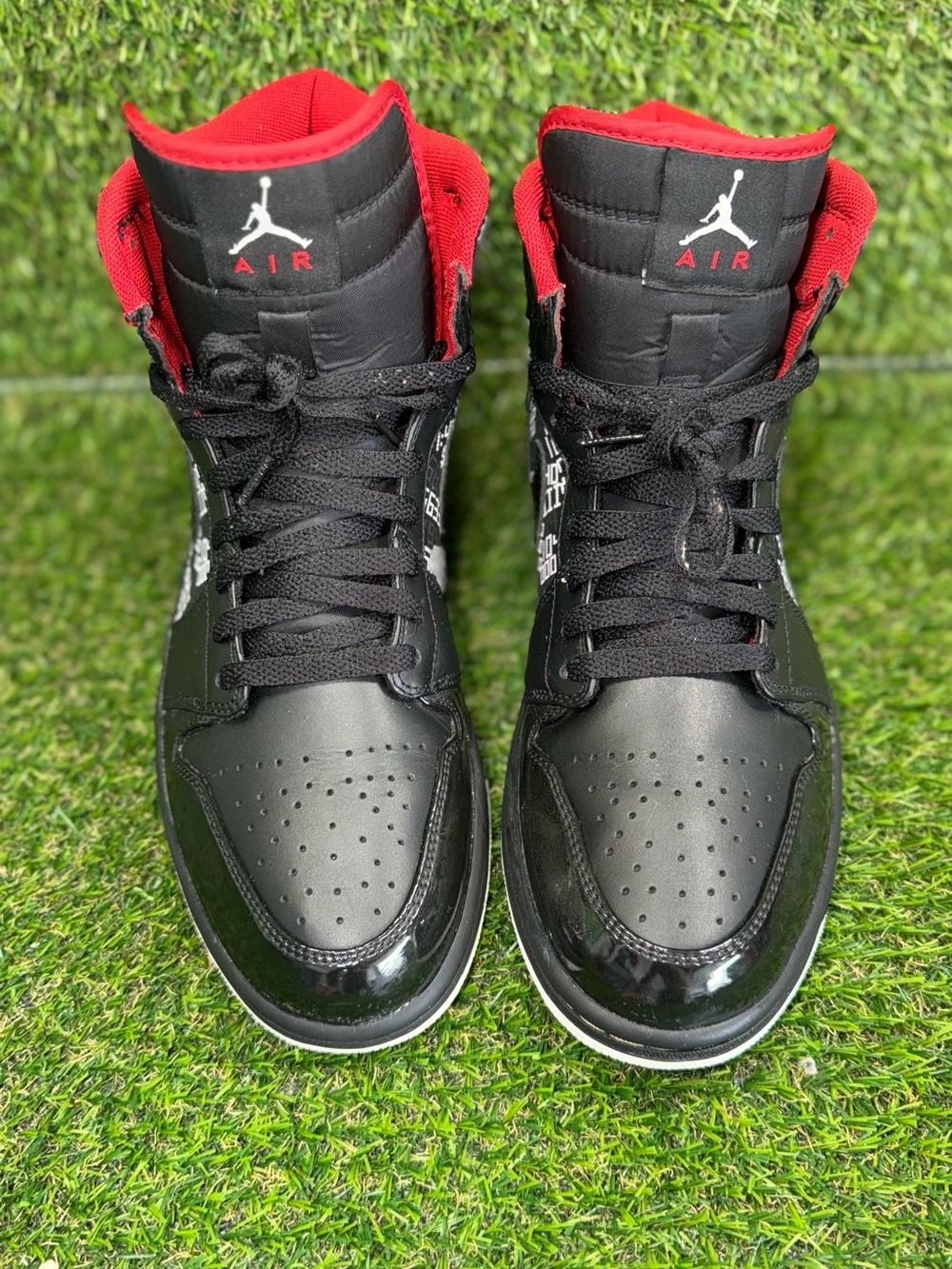 Air Jordan 1 High Hall of Fame HOF 2009 Pack Black Red Size 11 371498-012